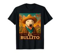 Bull Terrier inglese El Bullito Wild West Cowboy Western Dog Maglietta