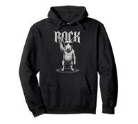 Bull Terrier inglese, musica rock, retrò, vintage, amante dei cani Felpa con Cappuccio