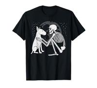 Bull Terrier Inglese Skeleton Moon Halloween, Amante dei Cani Maglietta