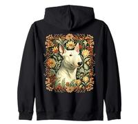 Bull Terrier Inglese Vintage Botanico Felpa con Cappuccio