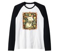 Bull Terrier Inglese Vintage Botanico Maglia con Maniche Raglan