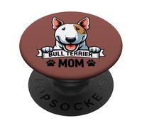 Bull Terrier Mamma Carino Cartone Animato Inglese Bull Terrier Amante PopSockets PopGrip Adesivo