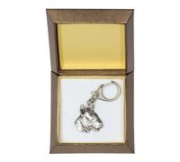 Bull Terrier - Portachiavi In Argento Con Un Cane, Box Art Dog DE