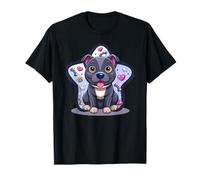 Bull Terrier Staffordshire Super Carino in Stile Fumetto Maglietta