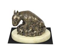 Bull Terrier Tipo 2 - Figura Con Cane Su Marmo Sabbioso Art Dog DE