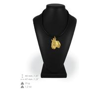 Bull Terrier Tipo 2 - Placcato Oro Collana Con Dem Immagine di Un Cane Art Dog