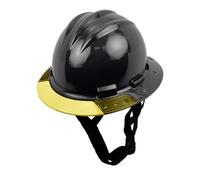 Bullard AboveView Elevate Safety Hardhat a 3 costine, con sottogola a 3 punti, cuscinetto per sopracciglia in vinile, visiera gialla, nero