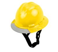 Bullard AboveView Elevate Safety Hardhat a 3 costine, con sottogola a 3 punti, cuscinetto per sopracciglia in vinile, visiera grigia, giallo