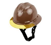 Bullard AboveView Elevate Safety Hardhat a 3 costine, con sottogola a 3 punti, cuscinetto per sopracciglia in vinile, visiera grigia, marrone cioccolato