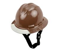 Bullard AboveView Elevate Safety Hardhat a 3 costine, con sottogola a 3 punti, cuscinetto per sopracciglia in vinile, visiera trasparente, marrone cioccolato