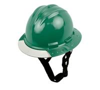 Bullard Cappello rigido di sicurezza AboveView a 3 costine, con sottogola a 3 punti, cuscinetto per sopracciglia in vinile, visiera trasparente, verde Kelly