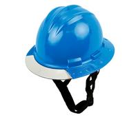 Bullard Cappello rigido di sicurezza AboveView a 3 costine, con sottogola a 3 punti, cuscinetto per sopracciglia in vinile, visiera trasparente, blu Pacifico