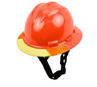 Bullard Cappello rigido di sicurezza AboveView Elevate a 3 costine, con sottogola a 3 punti, cuscinetto per sopracciglia in vinile, visiera gialla, arancione