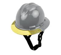 Bullard Cappello rigido di sicurezza AboveView Elevate a 3 costine, incluso sottogola a 3 pt, cuscinetto per sopracciglia in vinile, visiera gialla, grigio gabbiano