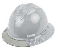 Bullard Casco di sicurezza AboveView a 3 nervature, include sospensione a cricchetto a 4 punti con cuscinetto in cotone e visiera frontale grigia, grigio gabbiano