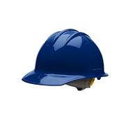 Bullard Elmetto rigido di sicurezza a 3 coste C30 con 6 punti di sospensione a cricchetto e cuscinetto in cotone per fronte, blu navy