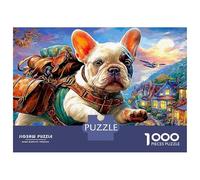 Bulldog 1000 Pezzi Pet Dog Puzzle Classici Impegnativo E Difficile Per Qualità Premium Per Adulti E Ragazzi Collection Puzzle Per Gioco Familiare, Festa Aziendale Regalo Giocattolo Colorato Per La Fa
