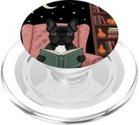 Bulldog Amante dei libri sotto la luna e le stelle PopSockets PopGrip per MagSafe