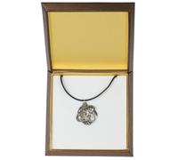 Bulldog americano - collana rivestita in argento, in una scatola, Art Dog IT