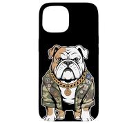 Bulldog Army Street Style Military Streetwear Animali Custodia per iPhone 15