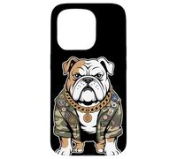 Bulldog Army Street Style Military Streetwear Animali Custodia per iPhone 15 Pro