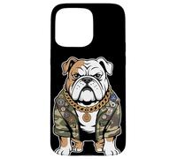 Bulldog Army Street Style Military Streetwear Animali Custodia per iPhone 15 Pro Max