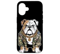 Bulldog Army Street Style Military Streetwear Animali Custodia per iPhone 16