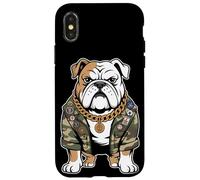 Bulldog Army Street Style Military Streetwear Animali Custodia per iPhone X/XS