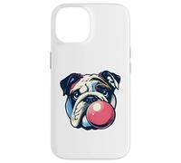 Bulldog Blowing Bubble Gum - Divertente amante delle gomme da masticare vintage Custodia per iPhone 14