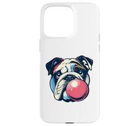 Bulldog Blowing Bubble Gum - Divertente amante delle gomme da masticare vintage Custodia per iPhone 15 Pro Max