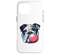 Bulldog Blowing Bubble Gum - Divertente amante delle gomme da masticare vintage Custodia per iPhone 16 Pro Max