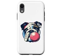 Bulldog Blowing Bubble Gum - Divertente amante delle gomme da masticare vintage Custodia per iPhone XR