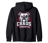 Bulldog Chaos Coordinator - Funny Dog Design Felpa con Cappuccio
