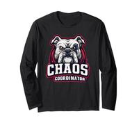 Bulldog Chaos Coordinator - Funny Dog Design Maglia a Manica