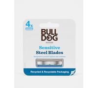 Bulldog - Confezione da 4 lamette per rasoio in acciaio per pelli sensibili-Nessun colore No Size
