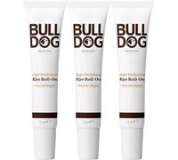 BULLDOG Cura della pelle - Age Defence Eye Roll-On per uomo, riduce linee e rughe, 15 ml x 3 confezioni