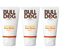 BULLDOG Cura della pelle - Detergente viso energizzante per uomo, detergente viso rivitalizzante 150 ml x 3 confezioni