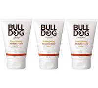 BULLDOG Cura della pelle - Moisuriser energizzante da uomo, illumina e idrata 100 ml x 3 confezioni