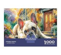 Bulldog francese 1000 Pezzi Puzzle Che Favorisce Il Relax Mentale in Cartone Di Prima Scelta Città del Toro perfetto Per Una Pausa Lavorativa Omaggi 38x26cm/1000pcs