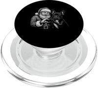 Bulldog francese Babbo Natale a forma di cuore per amanti dei cani di Natale PopSockets PopGrip per MagSafe