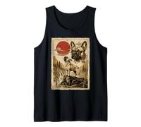 Bulldog Francese Che Ulula Vintage Ukiyo-e Arte Giapponese Canotta