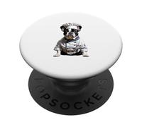 Bulldog francese come chef (cuoco) PopSockets PopGrip Adesivo