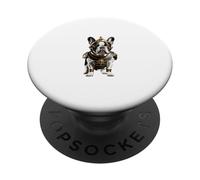Bulldog francese come un samurai warrior PopSockets PopGrip Adesivo