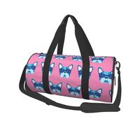 Bulldog francese con gli occhiali, Borsone da viaggio di grande capacità Borsa rotonda Borsa da viaggio sportiva Borsa da viaggio Borsa da fitness