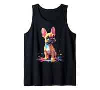 Bulldog Francese con Macchie di Colore - Stile Cartoon Canotta