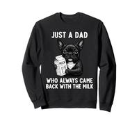Bulldog francese Dad Milk Joke Festa del papà amante dei cani Felpa