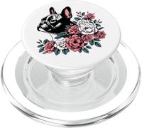 Bulldog francese design floreale carino cane Frenchie PopSockets PopGrip per MagSafe