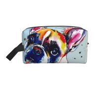 Bulldog francese dipinto, organizer per cosmetici di grande capacità, borsa da viaggio per il trucco da donna