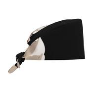 Bulldog francese e la sua immagine di basket Cappello da lavoro per pulizie Cappello da chef per donne e uomini, per chirurgia, infermieristica Nero