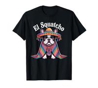 Bulldog Francese El Squatcho Poncho Divertente Bulldog Francese Maglietta